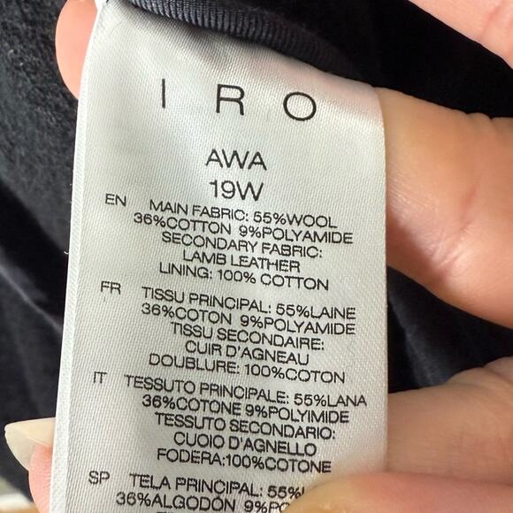 IRO Awa Jacket in Black XS / 34 - Picture 11 of 12